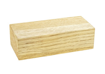 Oak wooden beam isolated on a white background