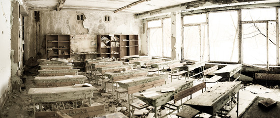 Classroom, School, Prypiat, Ukraine