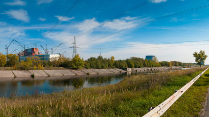 Obraz premium Chornobyl nuclear station. near 5 & 6 nuclear blocks