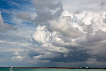 Beautiful sky with cloud before the sunset