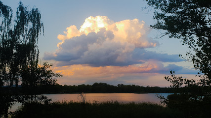 Niebk,woda,pomarańcz, jrajobraz © Rafał