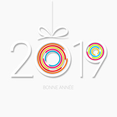 bonne année 2019 - carte de vœux française