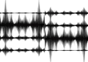 Super Minimal Earthquake Wave on White paper background; audio wave diagram concept; design for education and science; Vector Illustration.