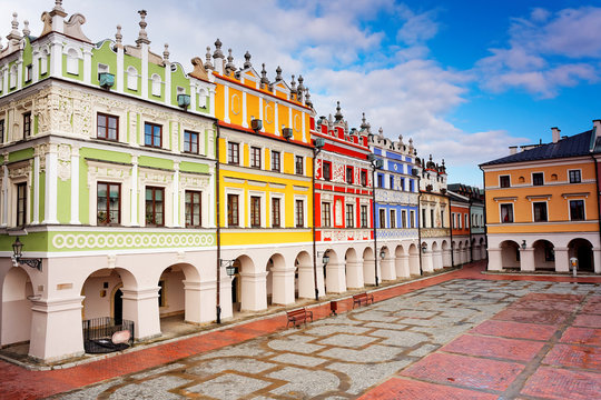 Zamość - ormańskie kamieniczki na Rynku Wielkim