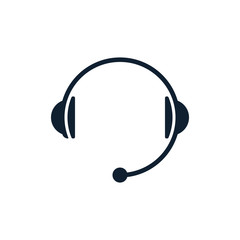 Headphones with microphone icon
