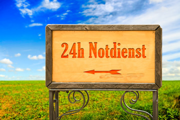 Schild 284 - 24h Notdienst