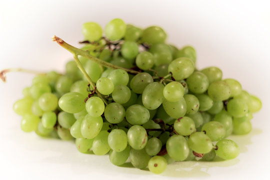 green grapes on isolated white background