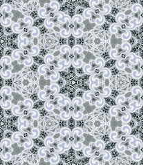 Abstract fractal seamless geometric pattern, computer-generated illustration.