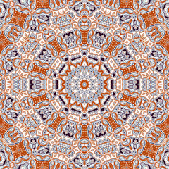 Abstract fractal mandala computer-generated illustration.