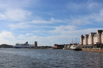 Naklejka premium Widok na port w Oslo, Norwegia