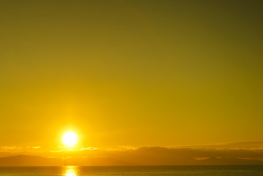 Fototapeta Greek coast at sunrise Peloponnese