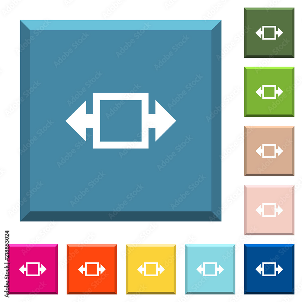 Poster width tool white icons on edged square buttons