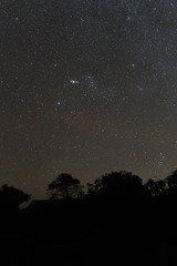 Mliky way view in the night sky on Bali island