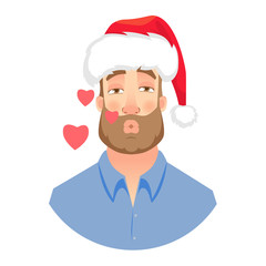 Face of man with beard