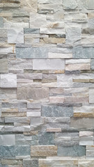 Pattern of stone slate wall texture and background
