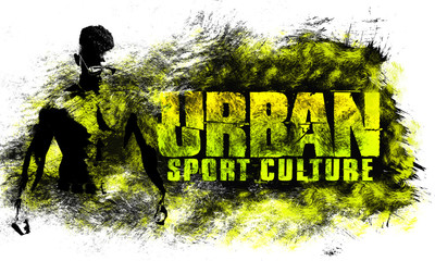 Urban city art. Street sport graphic style. Fashion stylish print. Template apparel, card, label, poster. emblem, t-shirt stamp graphics. Handwritten banner, logo or label.