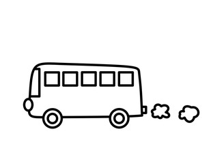 バス排気ガス2(線画)
