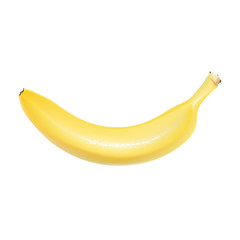 Yellow Banana. Realistic 3d Banana. Detailed 3d Illustration Isolated On White. Design Element For Web Or Print Packaging. Vector