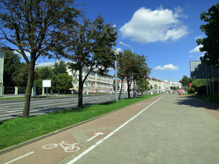 Fototapeta na wymiar Independence Avenue in Minsk.