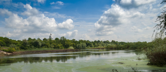 river, city, sky, landscape