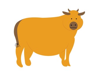 huge fat cow milk vector illustration