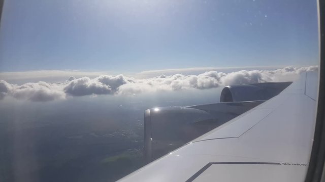 Airbus A380 touching the clouds