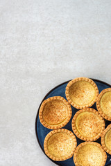 Egg Custard Tart, traditional English, Portuguese, Chinese desse