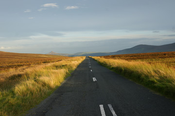 Sally's Gap, road through the Wiclow mountains, Ireland, road from Glendalough to Dublin
