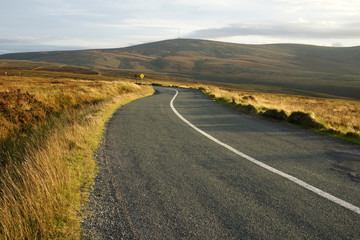 Sally's Gap, road through the Wiclow mountains, Ireland, road from Glendalough to Dublin