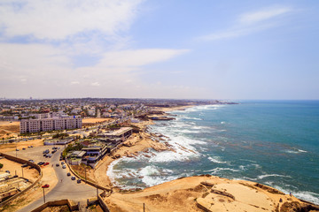 Fototapeta na wymiar Casablanca paysage océan voyage