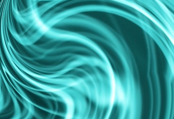 Defocused abstract blur turquoise wavy curves design