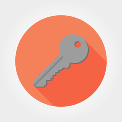 Key icon. Flat.