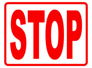 stop sign red