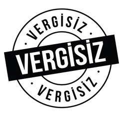 tax free stamp on white