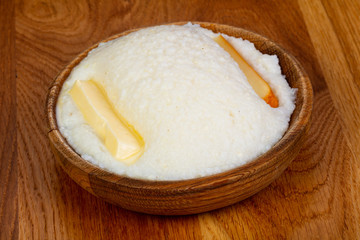 Polenta vegetarian cuisine