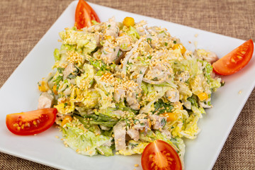 Salad with chicken