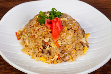 Stir fry rice with chicken
