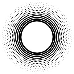 Оригинальный абстрактный полутоновый фон круглых точек с пробелом для вставки текста или логотипа. Векторная иллюстрация.