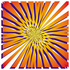 Abstract colorful object. Square and lines. Pointless art. Vector graphics.