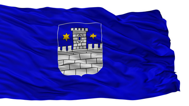 Cakovec City Flag, Country Croatia, Isolated On White Background