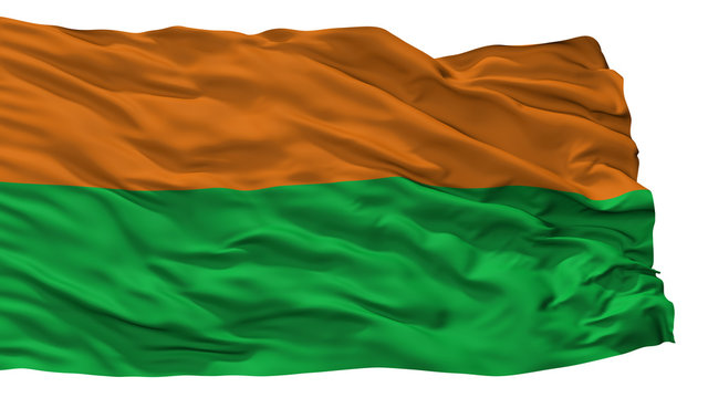 Torva City Flag, Country Estonia, Isolated On White Background