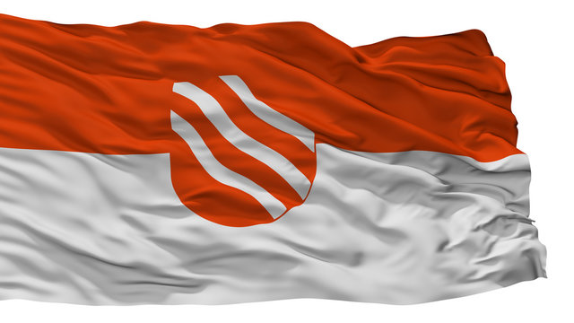 Beckum City Flag, Country Germany, Isolated On White Background