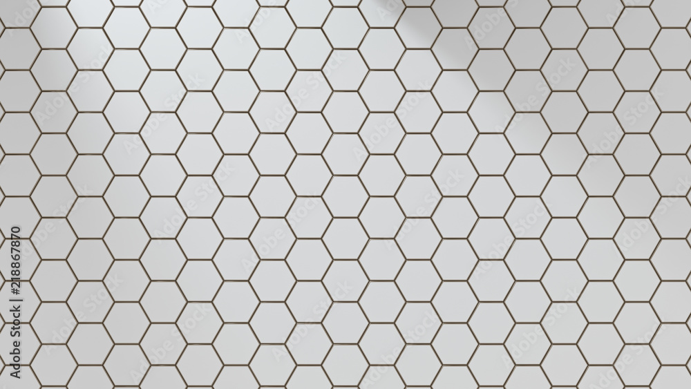 Poster set of white metal hexagons. creative honeycomb geometric structure. tech pattern of cell elements. 