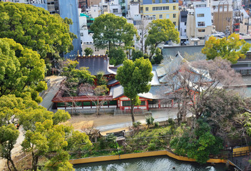 空から見える生田神社