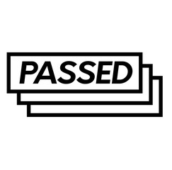 passed stamp on white