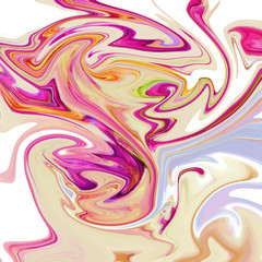 Visual fine art. Psychedelic swirl artwork. Marble design. Abstract background. Liquid paint. Fluid acrylic drawing. Vibrant marbled elements. Graphic draw.