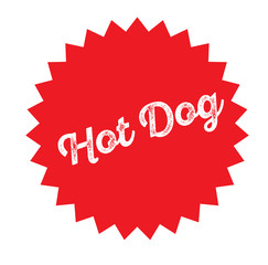hotdog stamp on white