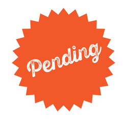 pending stamp on white