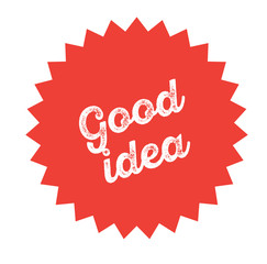 good idea stamp on white