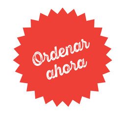 order now stamp on white
